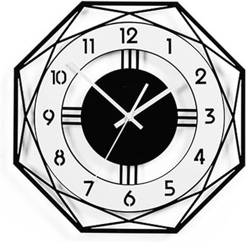 Horloge murale silencieuse à quartz 3D grand format pour un intérieur design
