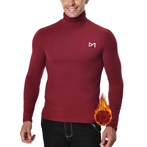 MEETYOO Camiseta Interior térmica para Hombre Camiseta de Lana de Manga Larga para Hombre, Camiseta térmica para Hacer esquí, Camiseta para Viajar de Invierno