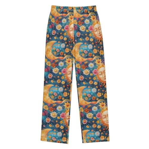 Pajama Pants Moon Sun Flowers PJ Bottoms Sleepwear Lounge Sleep Pant with Pockets