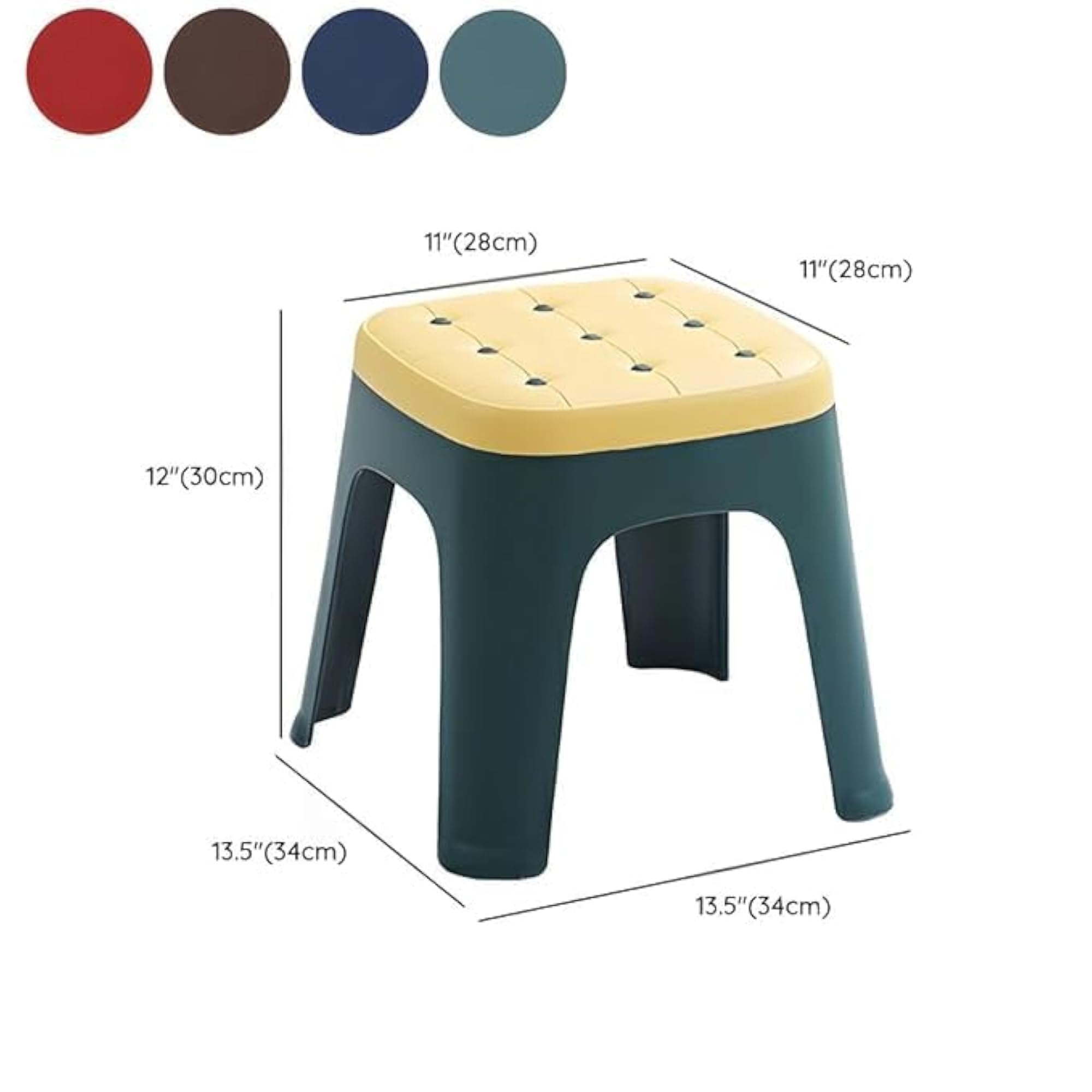 Multifunctional Upholstered Kids Stool with Stackable Design