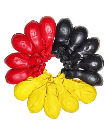 Image of 90 Pack Red and Yellow Black Balloons 18 Inch Large Balloon for Mouse Theme Kids Birthday Baby Shower Anniversary Party Decorations Supplies