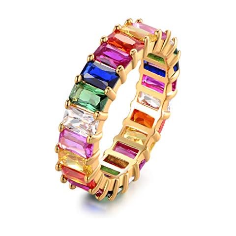 Barzel 18K Gold Plated Rainbow Ring Cover