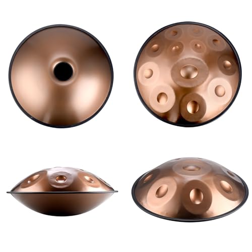 Handpan Steel 10 Notas 22 pulgadas Oro con Bolsa y Palillos miniatura 5
