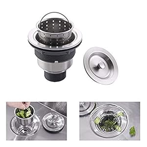 SCW 304" Stainless Steel Kitchen Sink West Coupling with Basket, Cap Under Round Size 4"in Fitting Made in India - 1