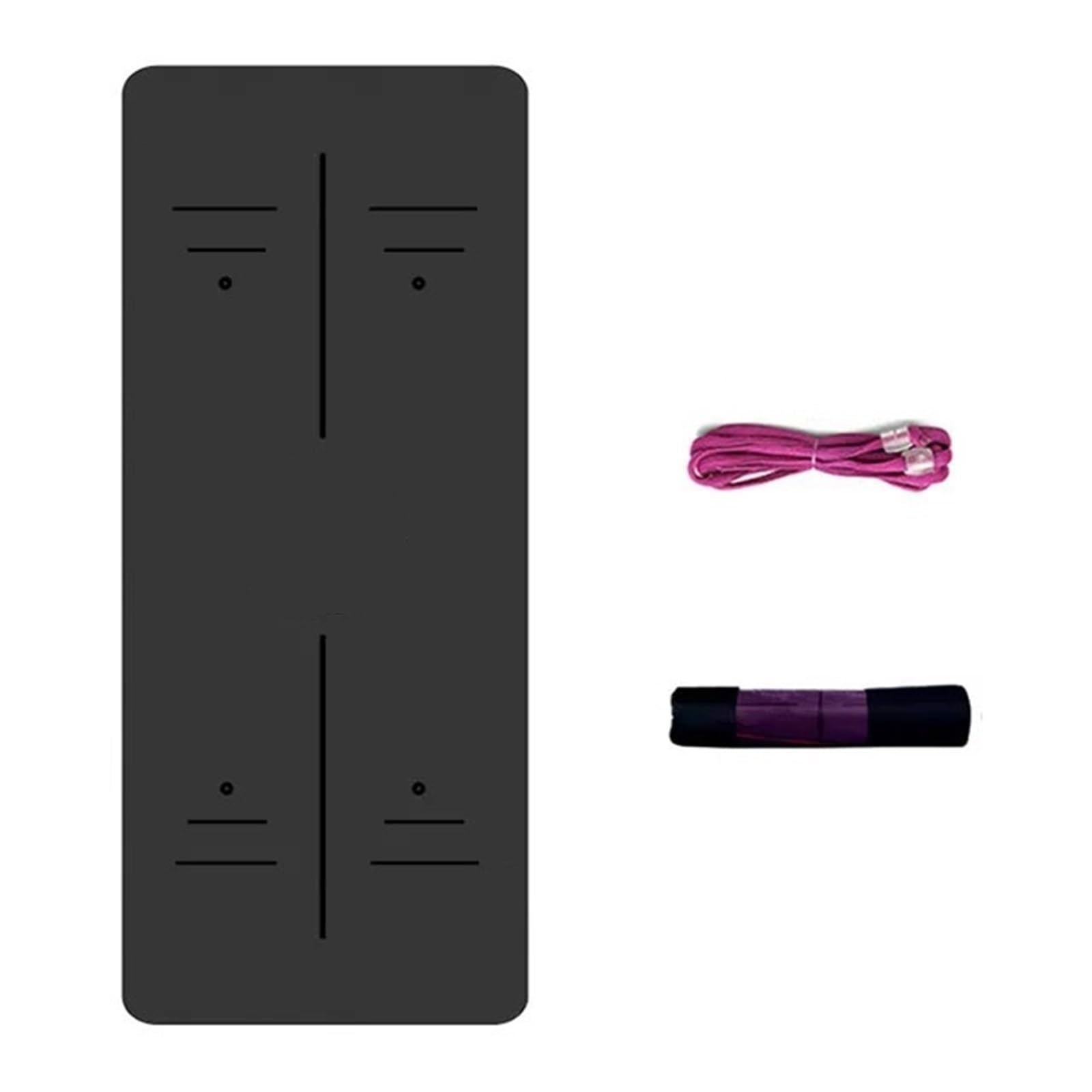 Tappetino da yoga con linea di posizione da 6 mm, a doppio strato, per principianti, casa, palestra, fitness, pilates, pilates, pilates, stretching, ginnastica, palestra e campi