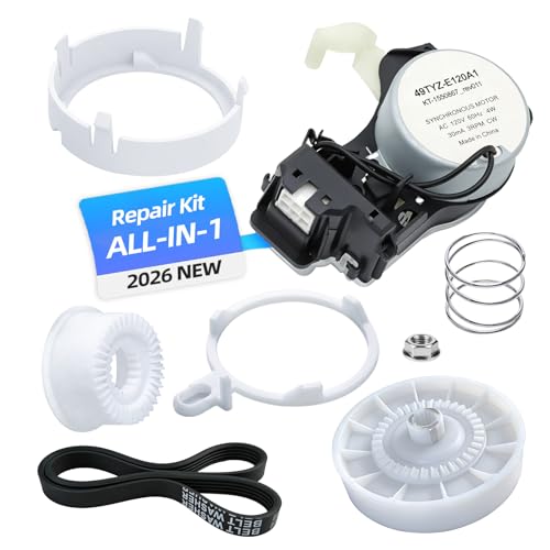 New Upgraded W10913953 Washer Shift Actuator W10721967 Washer Pulley Clutch Kit W10006384 Drive Belt for Whirlpool Maytag Replaces Parts 49tyz-E120a1 W11481722 W10815026 50sm21-1-221b MVWX655DW1