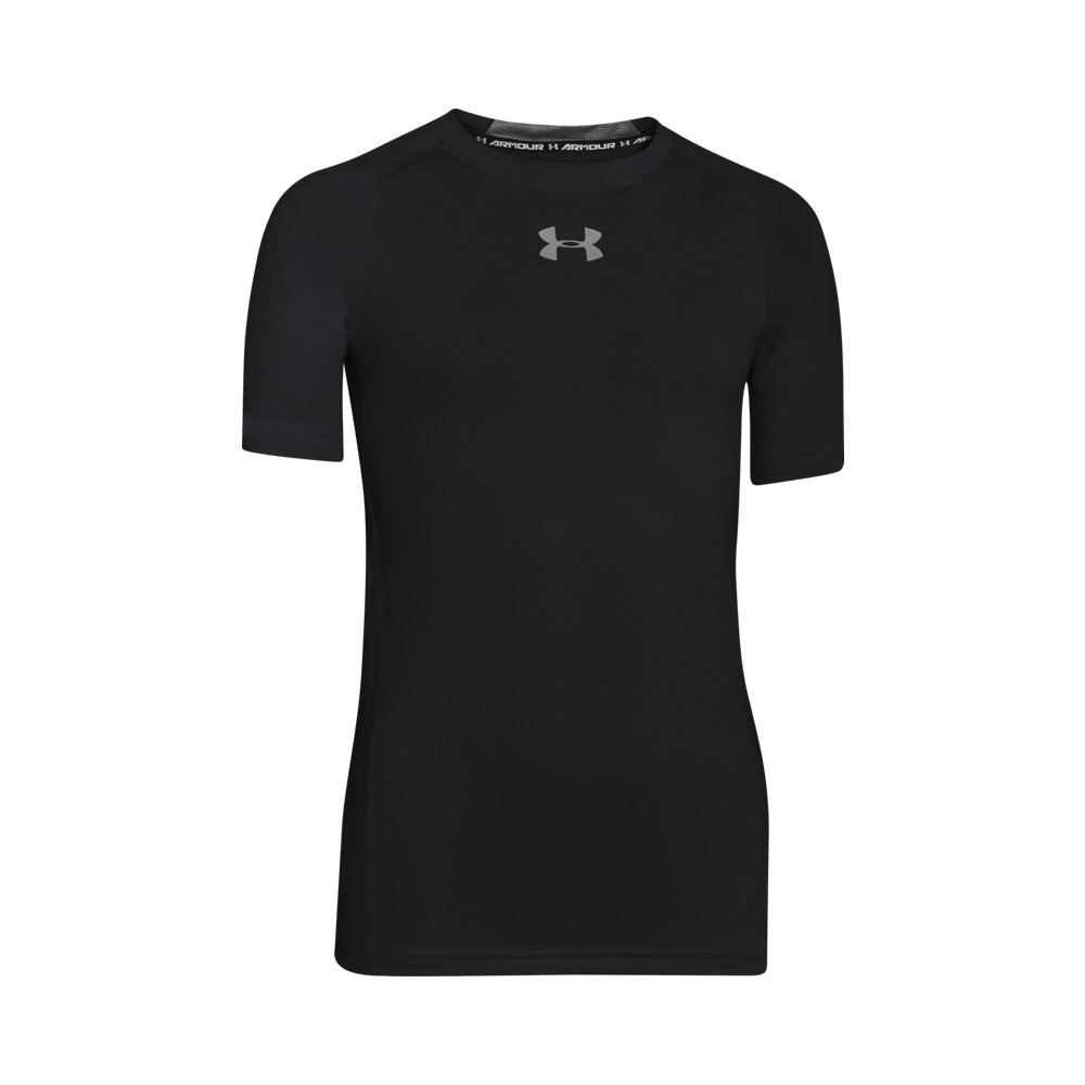 Under Armour Boy's Short-Sleeve T-Shirt - Black, Large/Youth :  Amazon.co.uk: Fashion