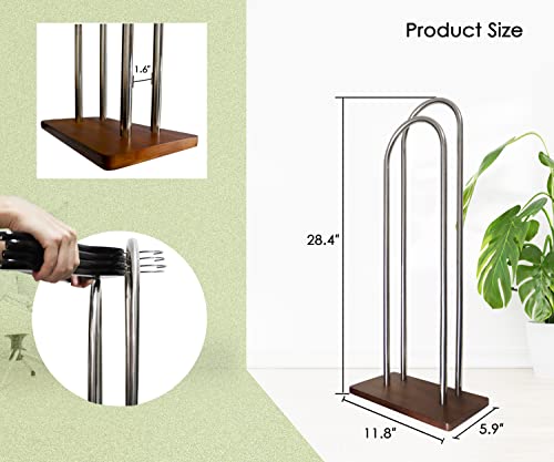 Vcreatc Hanger Stacker, Clothes Hanger Organizer Stand, Portable Wood Hanger Storage Rack, Large Wire And Velvet Hanger Holder For Closet Laundry Room (Medium - 28.4”H) #TOP5