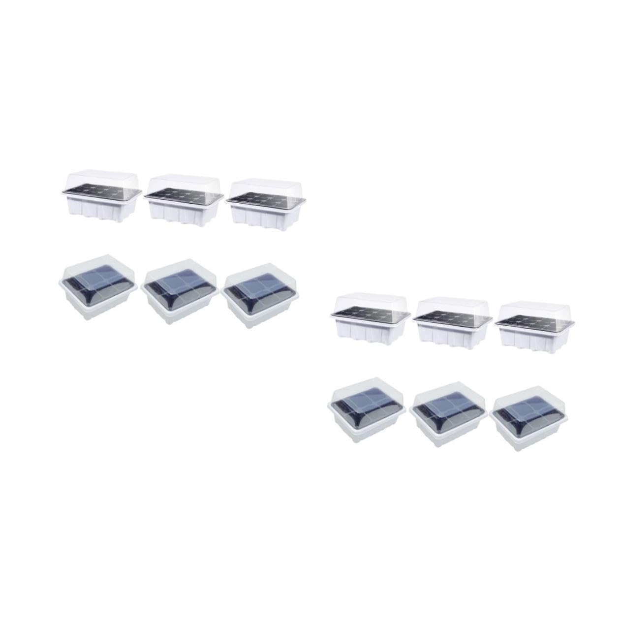 Hemobllo 12pezzi Vassoi per Germinazione Piante per Avviamento Piante e Coltivazione Serra Leggeri e Facili da Usare Perfetti per Verdure e Succulente