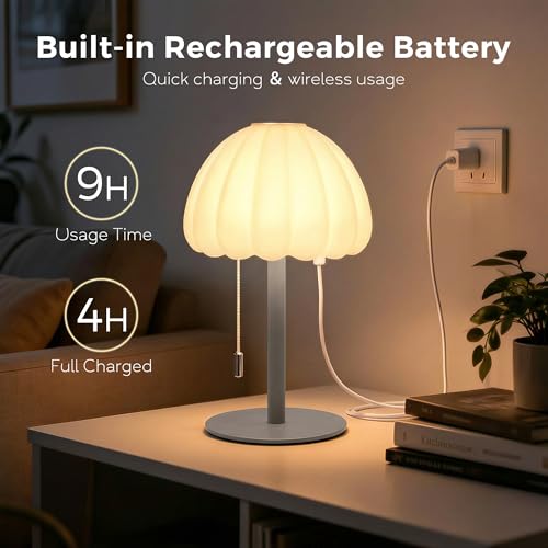 Image of Waterproof Rechargeble Shower Lamp, Outdoor Cordless Table Lamp with 16 Color Changeable, Dimmable Touch Lamp for Inside Shower with Remote Control, LED Night Light for Bathroom, Restaurant - Gray