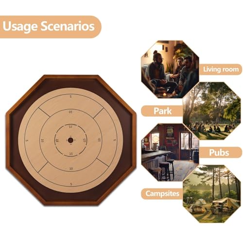Crokinole juego de mesa clásico de 27 pulgadas miniatura 6