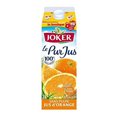 Joker - Zumo puro naranja (2 L, 2 unidades)