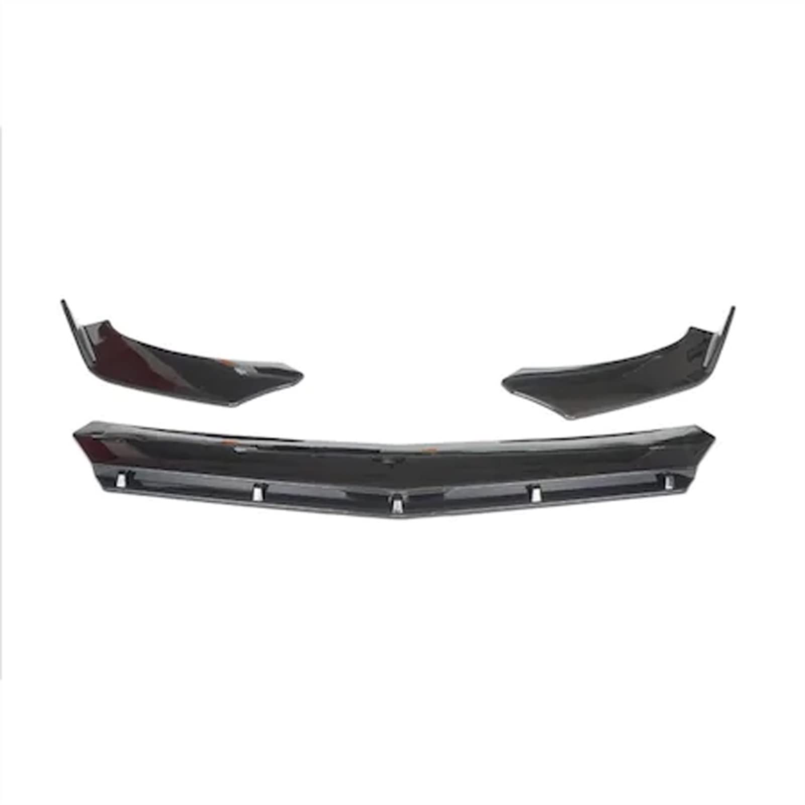 3 sztuki przedniego zderzaka samochodu błyszczący Splitter dyfuzor Body Kit Spoiler jasny, dla Alfa Romeo, czarny Przedni zderzak samochodowy