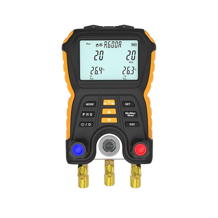 HT-750 Digital Pressure Gauge Refrigeration Vacuum Manifold Tester Refrigerant Meter