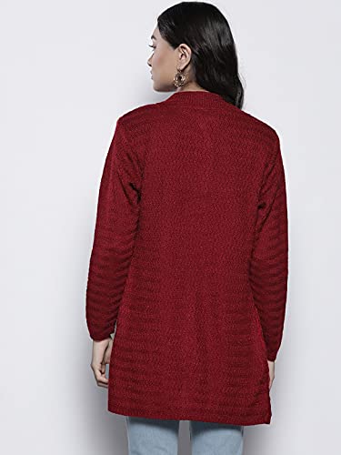 Image of One femme Women's Woollen Solid Color Coat