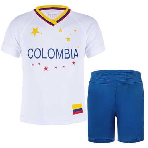 Image of Unisex Kids Soccer Jersey and Shorts Kit 2-Piece Set Boys Girls Football Outfits for Little Athlete 2-14 Years