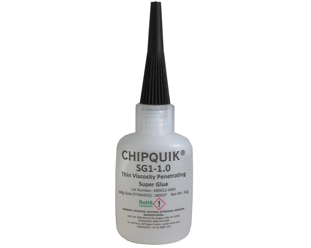 Chip Quik Super Glue - Clear, Cyanoacrylate, Liquid, Penetrating, 1.0oz