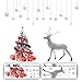 Adesivi per Finestre Grandi con Renne di Natale E Albero di Natale per Decorazioni per Finestre in Vetro Decalcomanie Natalizie Decorazioni Natalizie con Fiocchi di Neve Adesivi