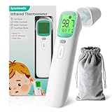 Synolmedic Baby Thermometer for Kids - Ear Thermometer FSA-HSA Eligible, Digital Thermometers for Adults, Accurate Infrared Forehead Termometro with Fever Alarm & Mute Mode,40 Memories (Green 1 Pack)