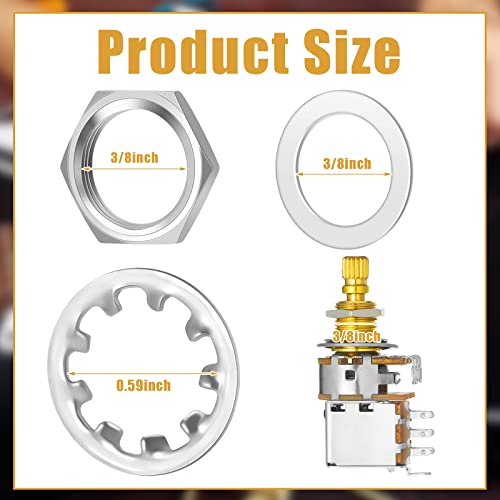 Set Of 8 Guitar Nuts, Washers And Lock Washers For Us Cts Pots And Jacks #TOP2