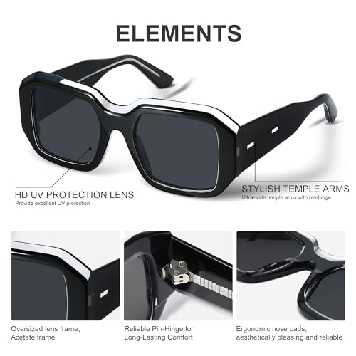 Oversized Polarized Sunglasses Womens Trendy Square Sunglasses for Women Sun Glasses UV400 Protection4