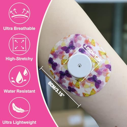Image of Libre 2 & Plus Sensor Covers & Lingo Overpatches - Waterproof, Latex-Free & Breathable Adhesive Bandage Patches with Hole (5 Styles, 20-Piece Pack)