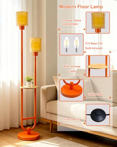 Image of Lightdot Globe Floor Lamp with LED Bulbs Included, Dimmable Floor Lamps,Unique Modern Standing Tall Lamp for Bedroom Living Room /Sofa Beside /Corner Decor-Gold