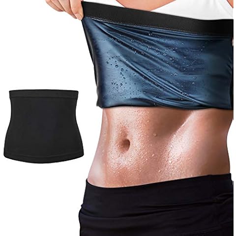 Rhino Valley Waist Trimmer Trainer Belt for Women Men, Sport Workout Slimming Body Shaper, Sweat Band Waist Trainer Sweat Band Stomach Wraps for Weight Loss and Bodybuilding, 2XL/3XL Size - Black Cover