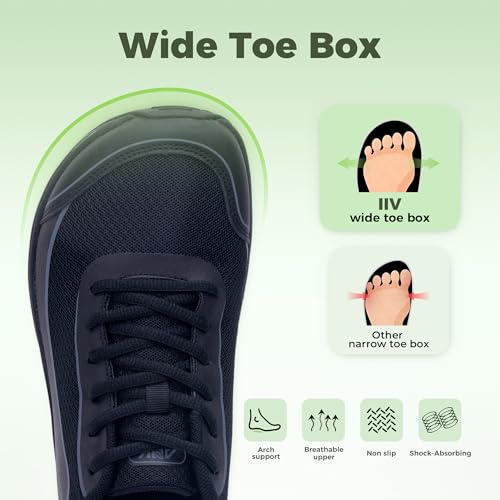 Image of IIV Womens Wide Toe Box Walking Shoes Arch Support Running Shoe Plantar Fasciitis Tennis Sneakers Orthotic for Pain Relief
