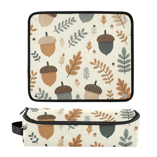 Organizador portátil para herramientas de peinado con tapete resistente al calor para plancha alisadora, rizadora y otras herramientas de cabello miniatura 3
