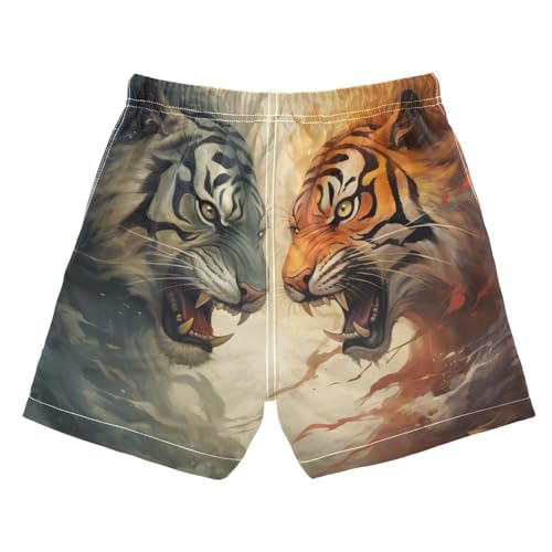 ALAZA Roar Tigers Boy’s Swim Trunk Quick Dry Beach Shorts Swimsuit Bathing Suit Swimwear4