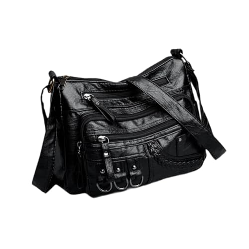 Image of VELURA SYDL Women Shoulder Bag Soft PU Leather Crossbody Bag Pouch for Gifts Summer Work Black|1 Women Shoulder Bag|Clothing, Shoes & Accessories
