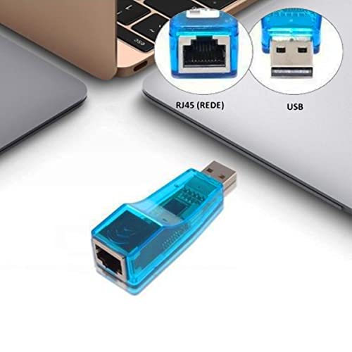 Adaptador USB para Lan Ethernet Cabeada Placa de Rede Externa RJ45 10/100 PC Notebook 100 Mb/s Compa