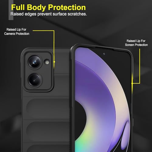 Image of Back Cover for Vivo T3 Lite 5G | Full Camera Protection | Liquid Silicon Case | Flexible Bumper Case for Vivo T3 Lite 5G / Y18 4G / Y18e 4G / Y28s 5G / Y28e 5G / Y03 4G / Z9 Lite 5G (Black)