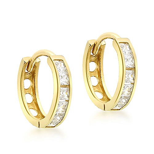 Créoles or jaune et zirconium 11 mm le cadeau parfait pour marquer un moment unique