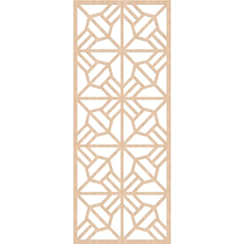 Image of Auburn Decorative Pierced Fretwork Wood Wall Panels, 37 3 /8 inchW x 94 3 /8 inchH x 3 /8 inchT, Red Oak