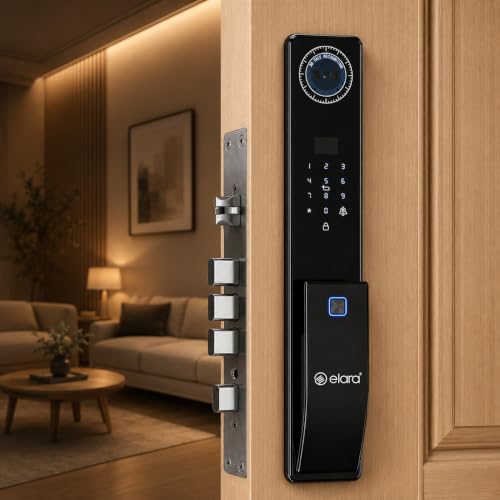 Image of Elara APEX PRO 2026 - Segment's First Waterproof Smart Lock | 9-in-1 Access Control with Palm Recognition, Face Unlock, Fingerprint, PIN & App | 2-Year Warranty