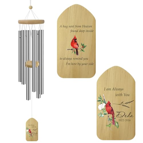 Image of ASTARIN Personalized Wind Chimes Outdoor Large Deep Tone,Large Customized WindChimes for Outside Tuned Relaxing Soothing Low Bass,Memorial Wind Chimes Sympathy for Mom Dad