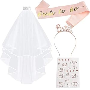 Jga Schärpe, JGA Accessoires Deko für Junggesellenabschied Frauen Party, Hochzeit für Braut to be, Team Braut, mit…