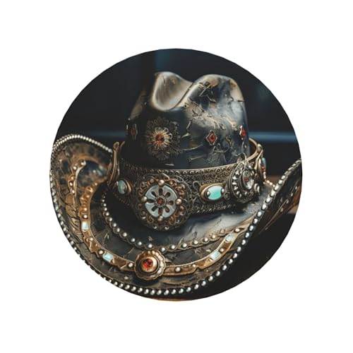 American West - Imanes de nevera con impresión de sombrero de rodeo fuertes, para cocina, pizarra blanca, taquilla de oficina