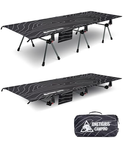 OneTigris SUPRANUBIS Feldbett klappbar 190×70 cm, tragbar Campingbett faltbar leicht, Klappbett Camping bis 150 kg für Zelt, Outdoor… – Ansicht 1