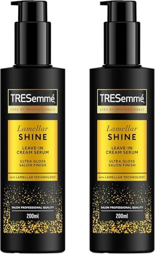 TRESemmé Lamellar Shine Crema Sérum Leave In Iluminadora, Para Todo Tipo de Cabello, Cabello Sedoso, Brillante y Desenredado, Con Tecnología Lamellar, 2 x 200 ml