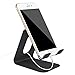 Sunvito Desktop Cell Phone Stand Tablet Stand Aluminum Stand Holder Cradle Charging Station for All Android Smartphone, iPhone 6 6s 7 Plus and iPaid,Tablet(up to 10.1 inch)-Black