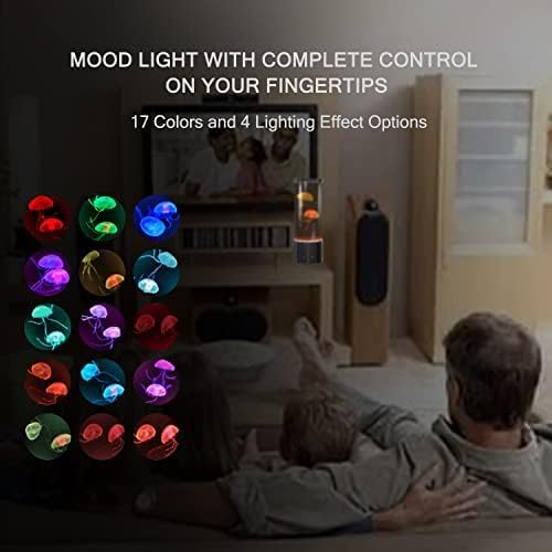 Miniatura 3 de FBSPORT Lámpara de medusa, luz nocturna de medusas, acuario, tanque de luz nocturna, 17 colores cambiantes con control remoto para niños y adultos,