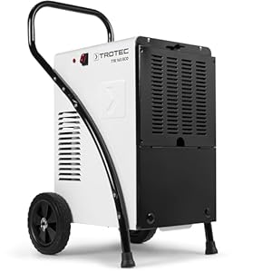TROTEC TTK 165 ECO Bautrockner Luftentfeuchter – 52 L/Tag, bis 90 m²/230 m³, Stahlgehäuse, Dauerbetrieb, 5-L-Tank