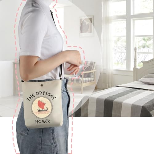 VAMSII Odyssey Book Inspired Crossbody Bag Greek Mythology Literary Book Gift Bookworm Gift4