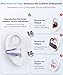 Boytond Ultra Open Ear Earbuds – Comfortable Clip-on Bone Conduction Headphones, Wireless Bluetooth Earphones with Waterproof Design, Over Ear Buds for Running and Sports, Simple Purple