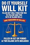 Do It Yourself Will Kit: Ausgefülltes Formular für Sie zum Folgen und zwei leere Testaments-Sets