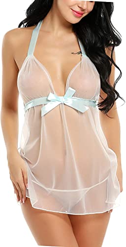Babydoll Lingerie for Women | Mini Babydoll Nightwear|Honeymoon Lingerie | Babydoll Lace Sleepwear White Free Size - Image 2