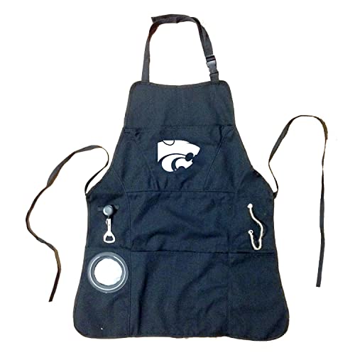 Team Sports America Outdoor Colligiate Black Grilling Apron | Kansas State University | Made Of Durable Cotton | Beverage Opener And Multi-Tool |Sports And Tailgaiting Apparel #TOP16